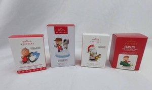 Christmas Ornaments - Hallmark Keepsake Peanuts 2017, 2018, 2020 & 2024 (Lot of 4)