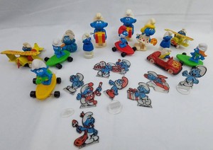 Smurf Figurines, Vehicles & Collectible Decals Mixed Lot