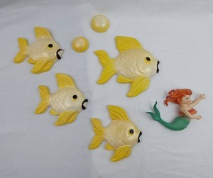 Wall Decor Fish & Mermaid Figurines (7pc Mixed Lot)