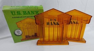 Coin Sorting Banks - U.S. Bank Translucent Plastic (Lot of 2)