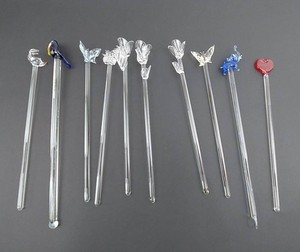 Glass Cocktail Stirrers - Decorative Swizzle Sticks