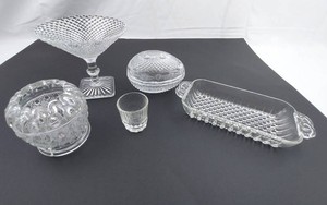 Vintage Pressed Glass Dishware Lot