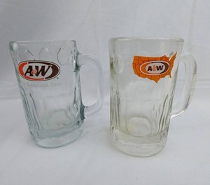 Glass Mugs - A&W Branded Advertising Mugs (2pc)