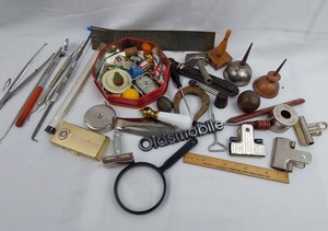 Vintage Tools & Collectibles Mixed Lot - Dental Instruments, Automobilia & Hardware