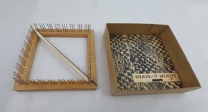 Weaving Loom - Vintage Weave-It Hand Loom with Weaving Tool