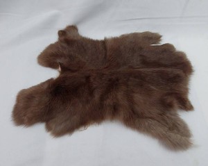 Fur Pelt Hide - Brown Natural Fur with Leather Backing