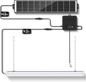 Solar Shed Light with Pull Cord, 1500LM LED Bars,6500K 1-Pack