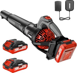 EWORK Leaf Blower, Leaf Blower Cordless with 2 2.0Ah Batteries and Charger