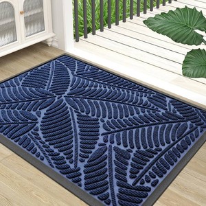 Colorxy Waterproof Front Doormat, Sturdy Natural Rubber Door Mat, 29.5x17