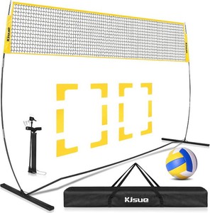 Freestanding Volleyball Net Set for Backyard - Outdoor Beach Volleyball Net