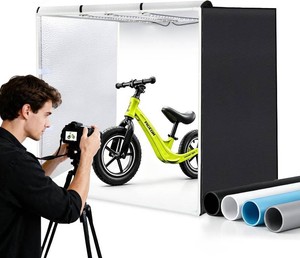 $180 PULUZ Photo Light Box 40x40in, 306 LED Photo Background Shooting Tent