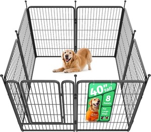 $130 FXW Rollick Dog Playpen, Indoor, Yard & RV Camping, 40H, 8 Panels