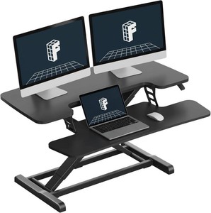 $160 FLEXISPOT Standing Desk Converter, 36, Black