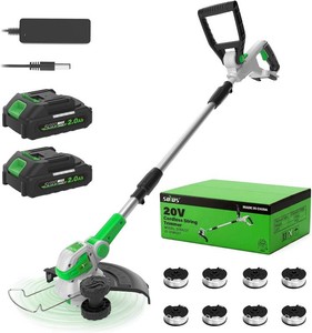 SOYUS 12 20V 2-in-1 String Trimmer Edger, 2 2.0Ah Battery & Charger