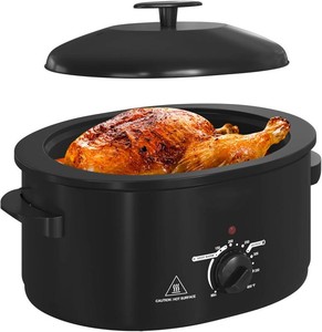 8 QT Electric Roaster Oven, Turkey Roaster with Self-Basting Lid