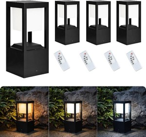 $200 Solar Floor Lamp Outdoor Waterproof, 13.7 H 4-Pack