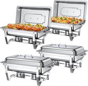 $120 Rengue 9.5 QT Chafing Dishes for Buffet, 4 Pack Chafing Dish Buffet Set