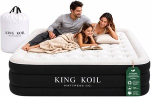 $149 King Koil Air Mattress Queen with Built-in Pump, 20 Raised Airbed