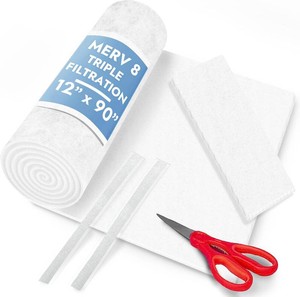 NORTHWEST ENTERPRISES MERV 8 Vent Filter Roll 12x90, 50 Filters