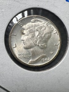 1942-D US MERCURY DIME BU