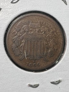 1864 US 2 CENT PIECE