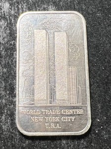 1 TROY OZ .999 FINE SILVER WORLD TRADE CENTER BAR