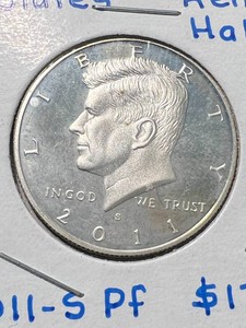2011-S US PROOF SILVER KENNEDY HALF DOLLAR