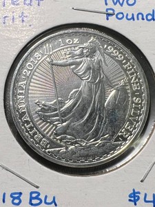 2018 BRITTANIA 1 TROY OZ .999 FINE SILVER