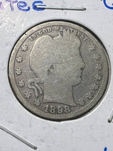 1898 US BARBER QUARTER