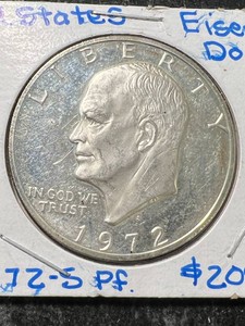 1972-S US PROOF SILVER EISENHOWER DOLLAR