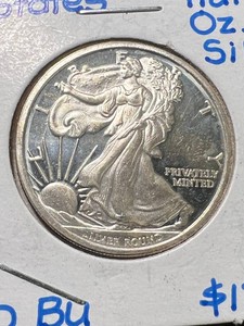 HALF TROY OZ .999 FINE SILVER WALKING LIBERTY ROUND