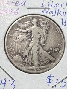 1943 US WALKING LIBERTY HALF DOLLAR