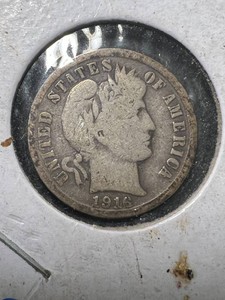 1916-S US BARBER DIME