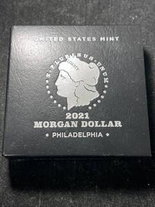2021 US MORGAN SILVER DOLLAR IN ORIGINAL MINT BOX