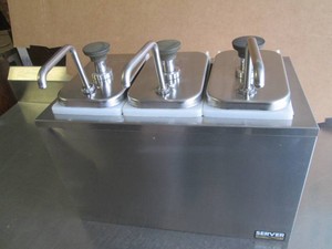 3 Pump commercial grade condiment dispenser
