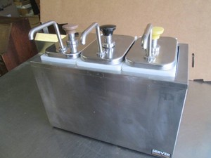 3 Pump commercial grade condiment dispenser