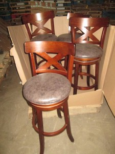 4 New swivel bar height chairs