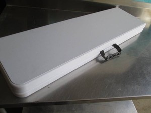 Extra slim 11 inch x 6 foot long 18 inch height folding table