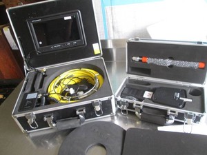 Sewer Camera 512 Hz Locator 7 in. Screen Pipeline Inspection Camera IP68 with 100 ft. Snake, DVR Function, 16GB SD Card