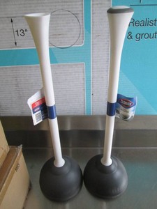Pair of Clorox toilet plungers