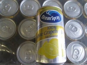 24 Cans of Ocean Spray white grapefruit juice