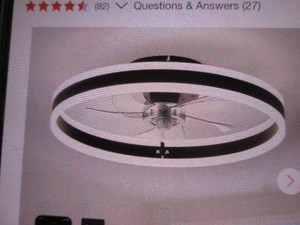 20 in. Indoor LED Black Low Profile Ceiling Fan Flush Mount Smart App Remote Control Dimmable Lighting