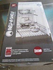 12 Inch 2 tier soft close pullout basket shelf