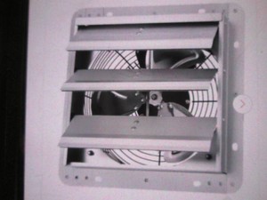 10 in. Shutter Exhaust Fan, High-speed 820-CFM, Aluminum Wall Mount Attic Fan, for Greenhouses, Garages, Sheds, Shops