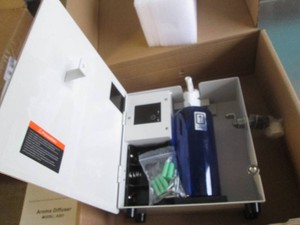 Commercial grade locking aroma difuser AC or battery power