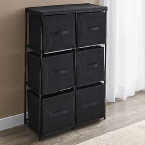 6-Drawer Organizer - Black