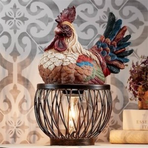 Rooster Basket Accent Lamp