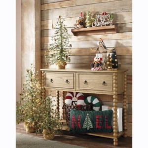 $125 Amber Beaded Console Table