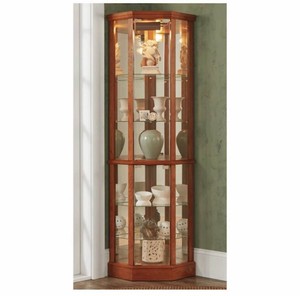 $269 Lit Corner Curio Cabinet
