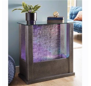 $369 Faux-Stone Fountain Table